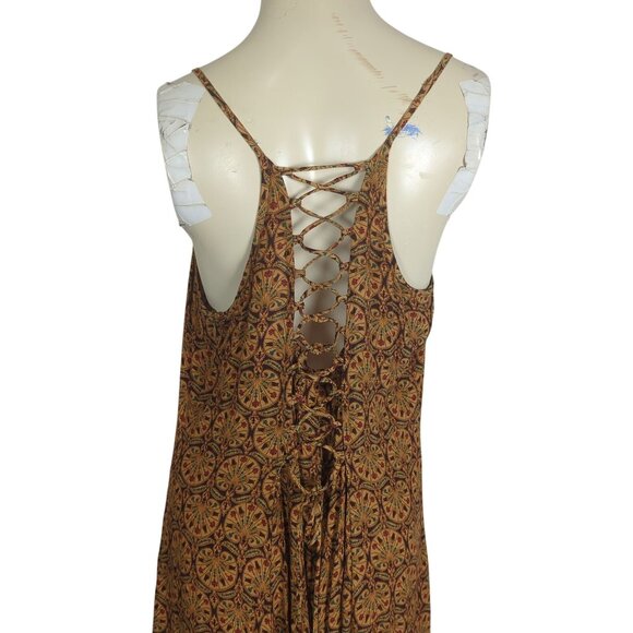 Laundry by Shelli Segal Vintage Maxi Dress Mandala print Lace up back Size 14 - Picture 7 of 16